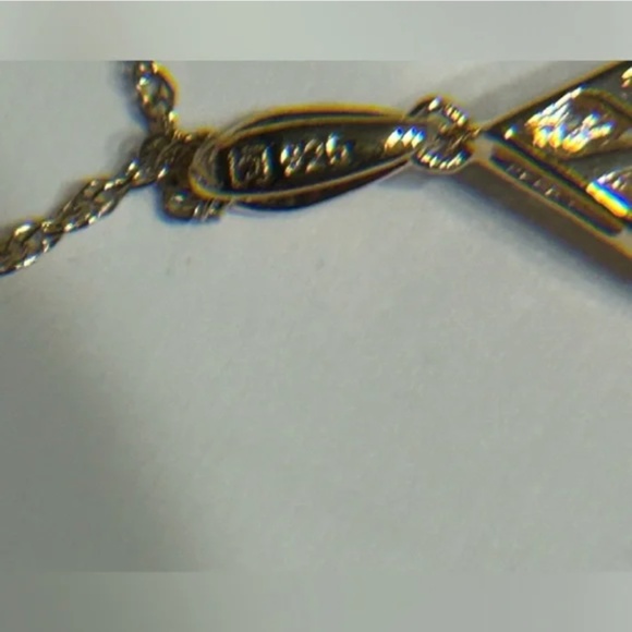 Vintage Citrine and White Sapphire 14K Gold Vermeil Pendant / Earrings Set NWT - Picture 11 of 13